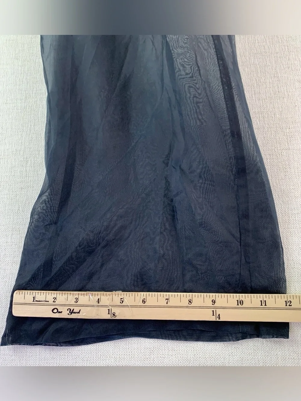 By Anthropologie Sheer silk Utility Jumpsuit long sleeve wide leg in black